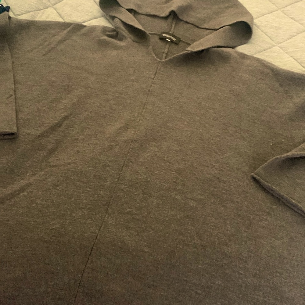 Eskandar wool hooded brown sweater size 1